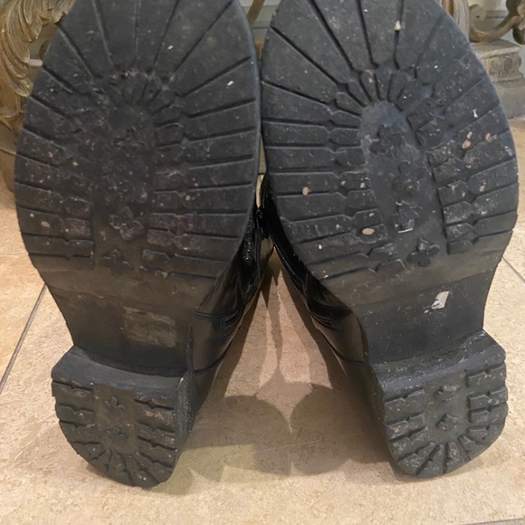 Kenneth Cole Black Leather studded combat boots - Picture 9 of 11